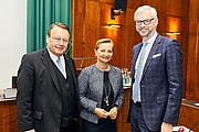 MEP Paul Rübig, Ulrike Rabmer-Koller, Vizepräsidentin der WKO, LH-Stv. Michael Strugl. Foto: WKOÖ/Wiesler