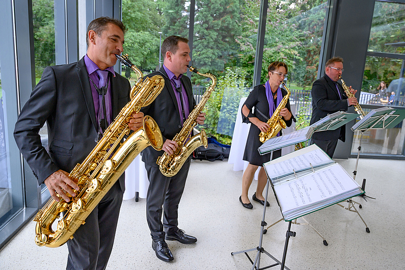 Das Saxophonquartett „4saxess“ sorgte für den musikalischen Rahmen. © Simlinger/cityfoto